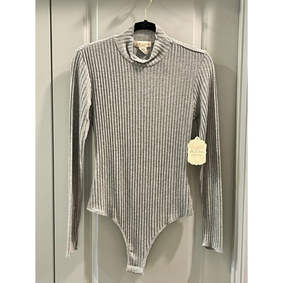 Altar'd State Sweaters - NWT Altar'd State Heather Grey Ribbed Bodysuit, Sz M